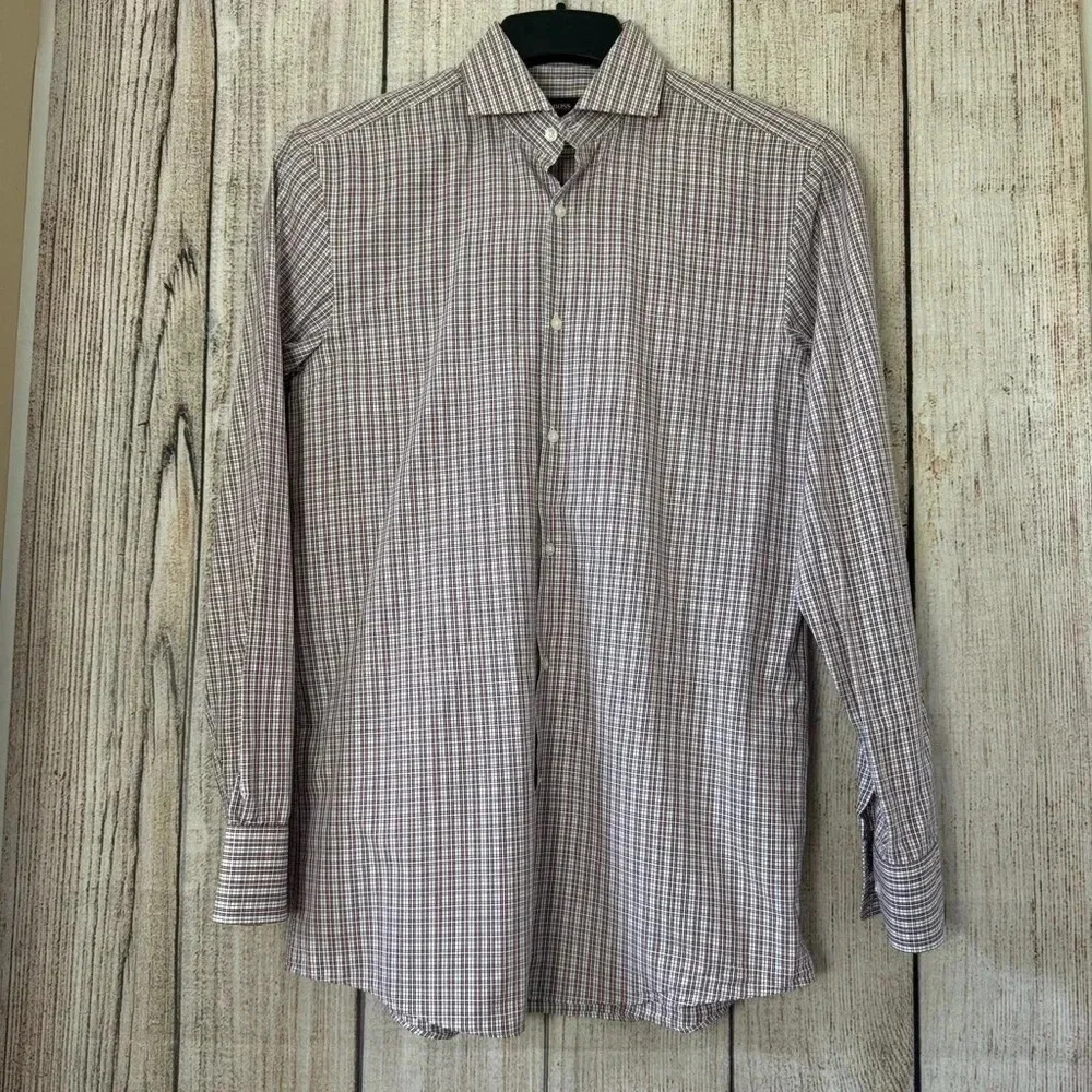 Hugo Boss Mens Sharp Fit Button Up shirt size 15 (32/33) - Picture 2 of 15